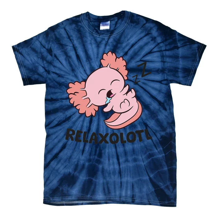 Axolotl Lover Mexican Salamander Relaxolotl Axolotl Tie-Dye T-Shirt