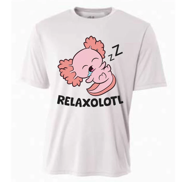 Axolotl Lover Mexican Salamander Relaxolotl Axolotl Cooling Performance Crew T-Shirt