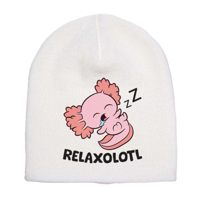 Axolotl Lover Mexican Salamander Relaxolotl Axolotl Short Acrylic Beanie