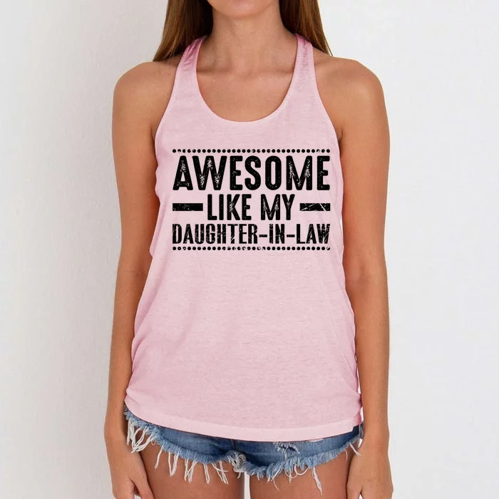 Awesome Like My Daughter In Law Cool Gift Women's Knotted Racerback Tank