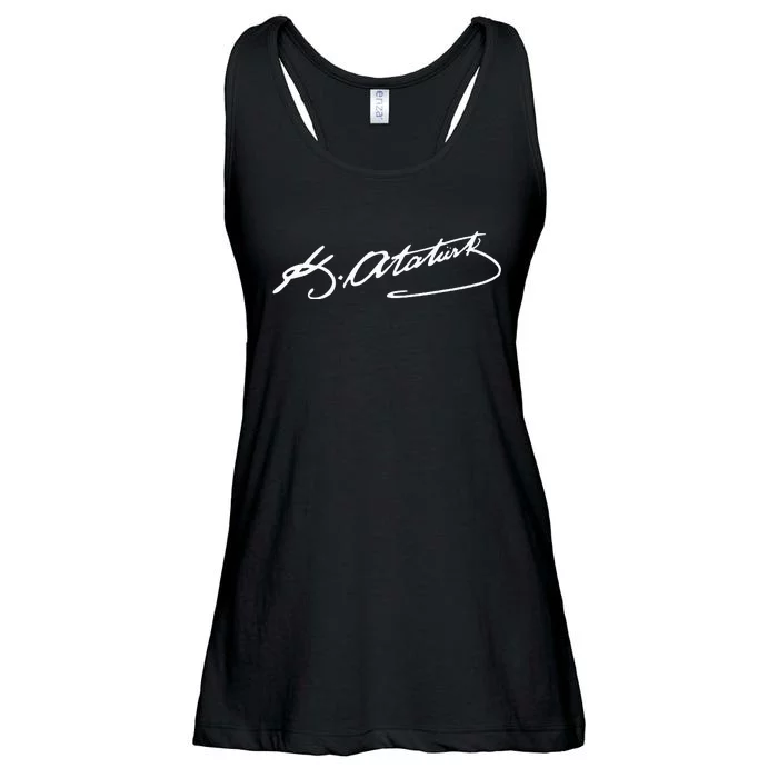 Ataturk Logo Mustafa Kemal AtatüRk Signature Imza TüRkiye Ladies Essential Flowy Tank