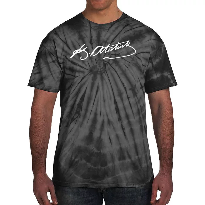 Ataturk Logo Mustafa Kemal AtatüRk Signature Imza TüRkiye Tie-Dye T-Shirt