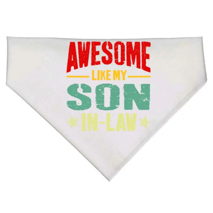 Awesome Like My Soninlaw Funny Mom Dad Joke Gift USA-Made Doggie Bandana