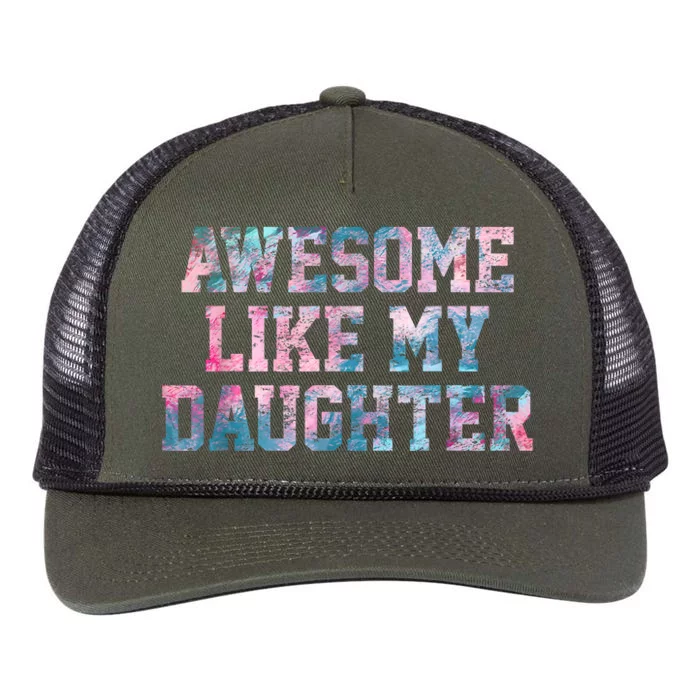 Awesome Like My Daughter Family Lovers Funny Fathers Day Retro Rope Trucker Hat Cap