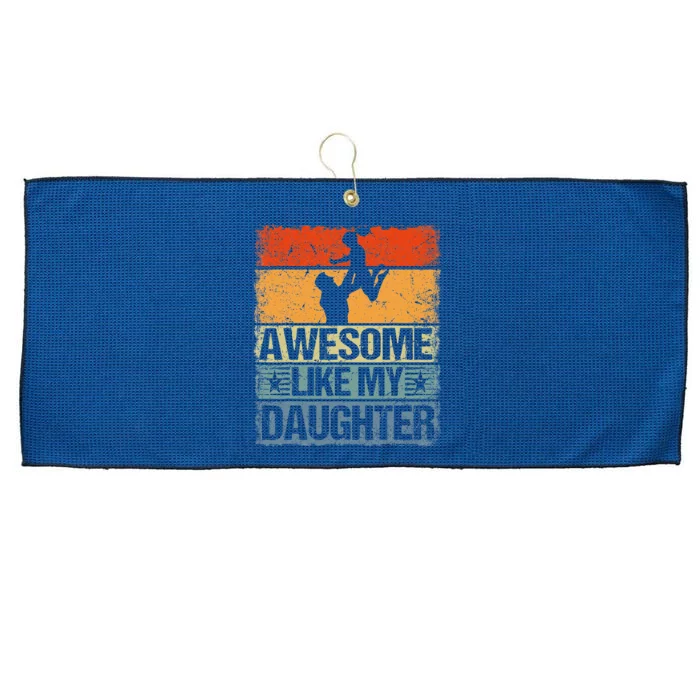 Awesome Like My Daughter Large Microfiber Waffle Golf Towel