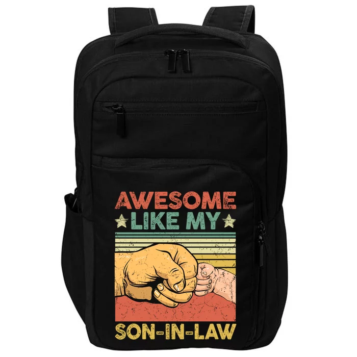 Awesome Like My Son Funny Fathers Day Mom Dad Joke Gift Impact Tech Backpack