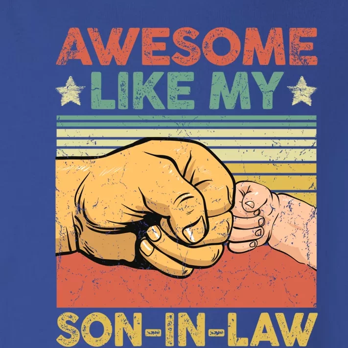 Awesome Like My Son Funny Fathers Day Mom Dad Joke Gift Toddler Long Sleeve Shirt