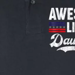 Awesome Like My Daughter Retro Men Dad Funny Fathers Softstyle Adult Sport Polo