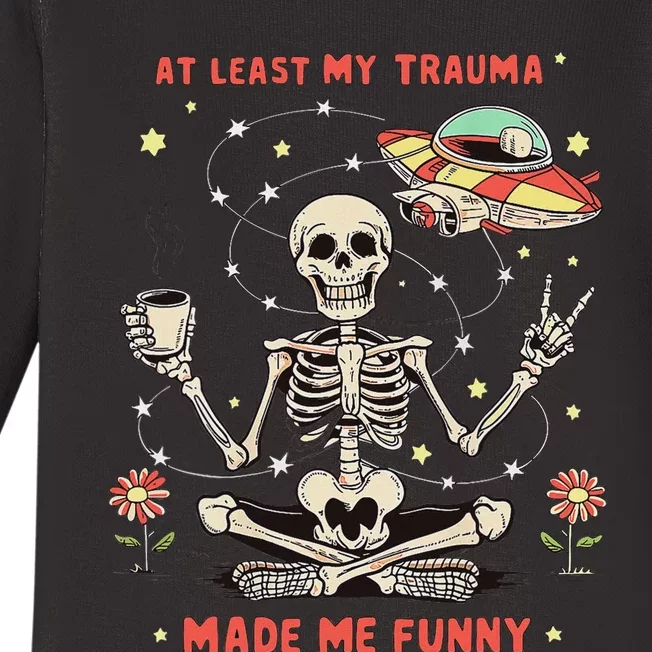 At Least My Trauma Made Me Funny Baby Long Sleeve Bodysuit