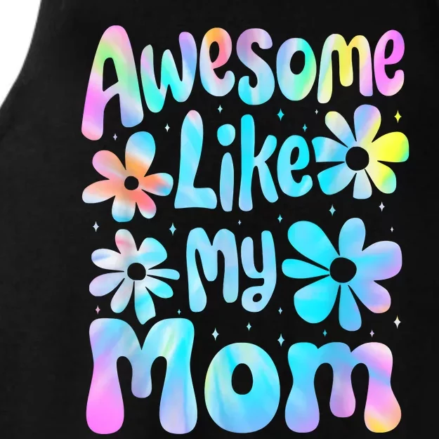 Awesome Like My Mom Mommy Groovy Graphic MotherS Day Ladies Tri-Blend Wicking Tank