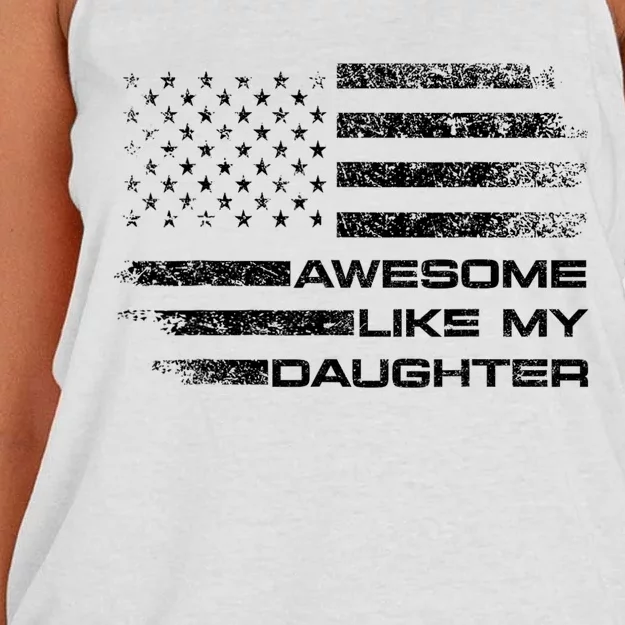 Awesome Like My Daughter Gifts Funny Fathers Day Dad Women's Knotted Racerback Tank