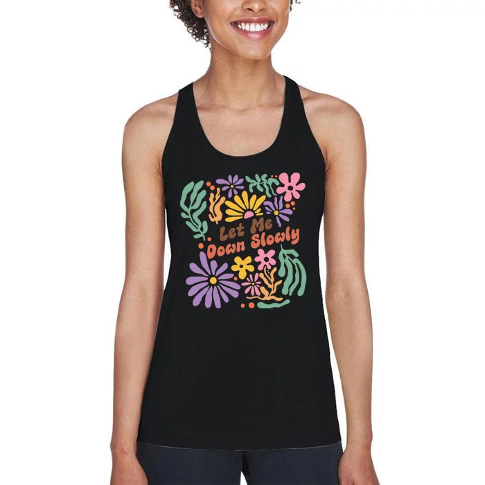 Alec Let Me Down Slowly Floral Art Benjamin Gift Women's Racerback Tank