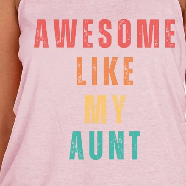 Awesome Like My Aunt Niece Nephew Gift Women's Knotted Racerback Tank