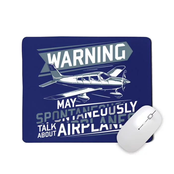 Airplane Lover Men Boy Kids Aviation Pilot Mousepad