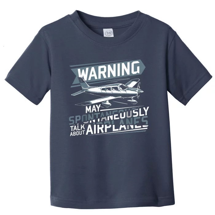 Airplane Lover Men Boy Kids Aviation Pilot Toddler T-Shirt