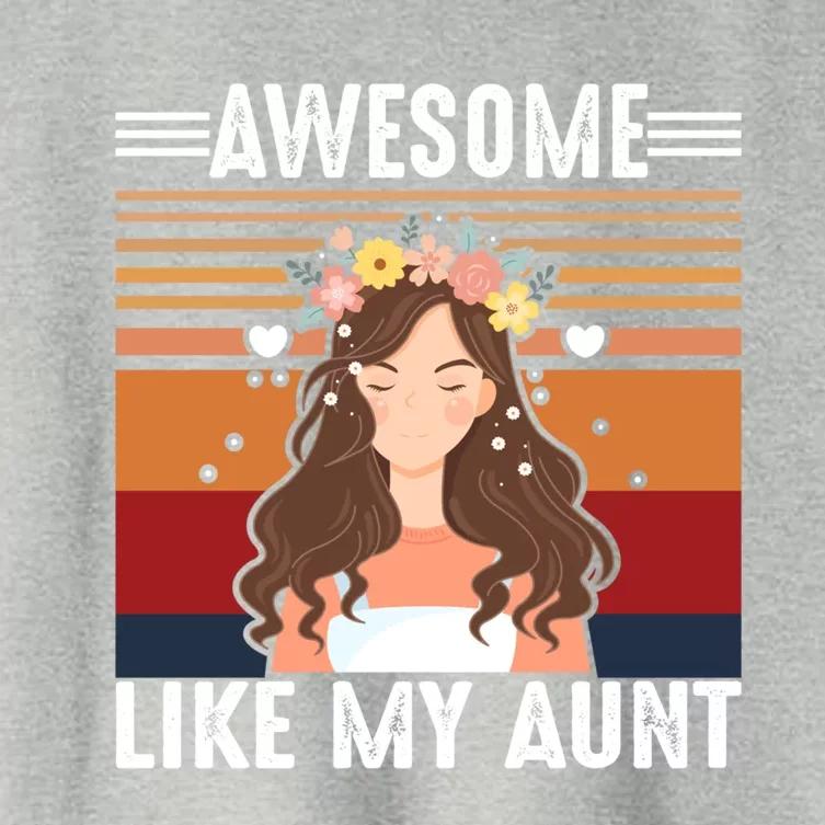 Awesome Like My Aunt Auntie Niece Retro Aunt Gift Women's Crop Top Tee