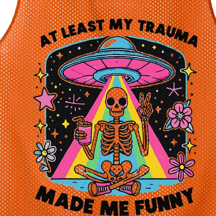 At Least My Trauma Made Me Funny Mesh Reversible Basketball Jersey Tank