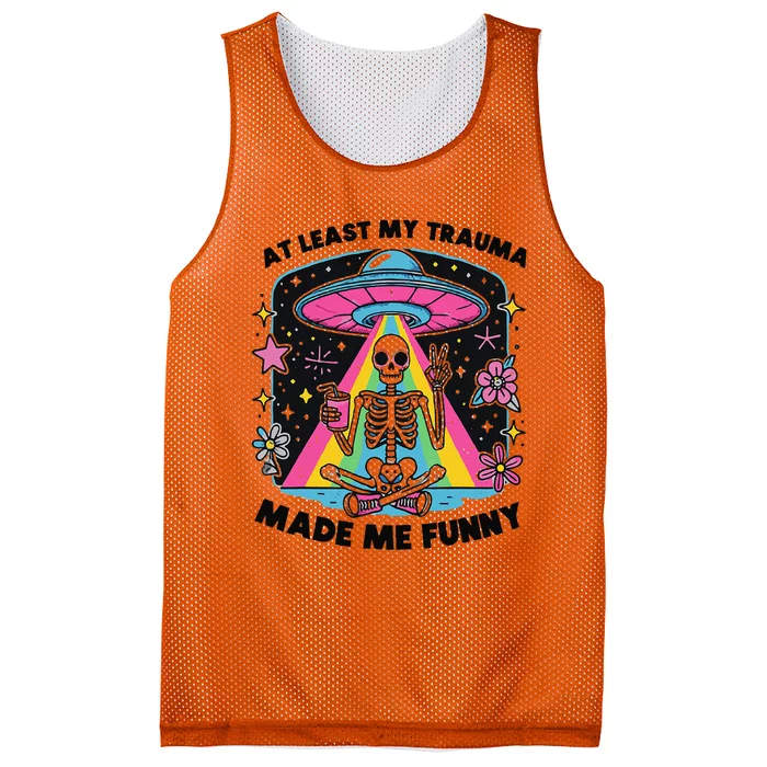 At Least My Trauma Made Me Funny Mesh Reversible Basketball Jersey Tank