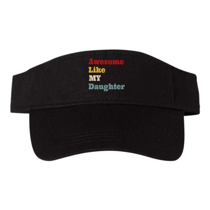 Awesome Like My Daughter Men Funny Fathers Day Dad Valucap Bio-Washed Visor