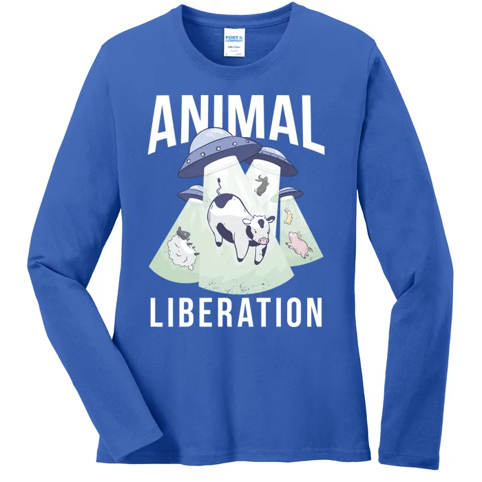 Animal Liberation Meaningful Gift Ladies Long Sleeve Shirt