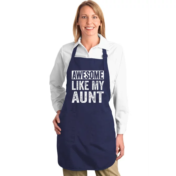 Awesome Like My Aunt By OA Full-Length Apron With Pocket