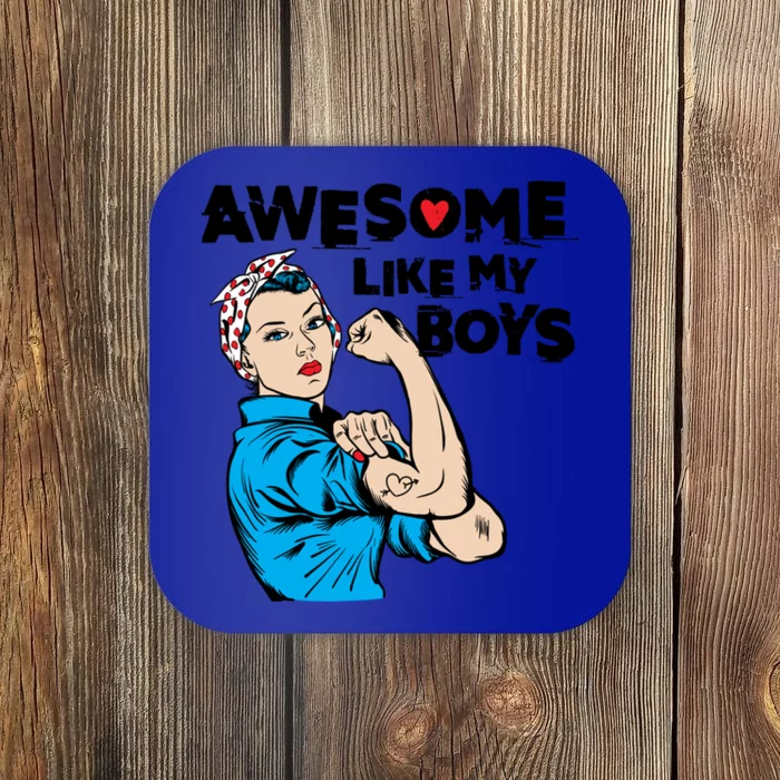 Awesome Like My Funny Mom Gift For Cool Mother Gift Coaster