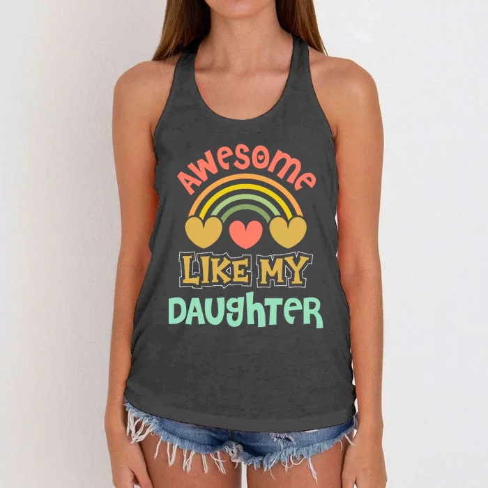 Awesome Like My Daughter Funny Women's Knotted Racerback Tank