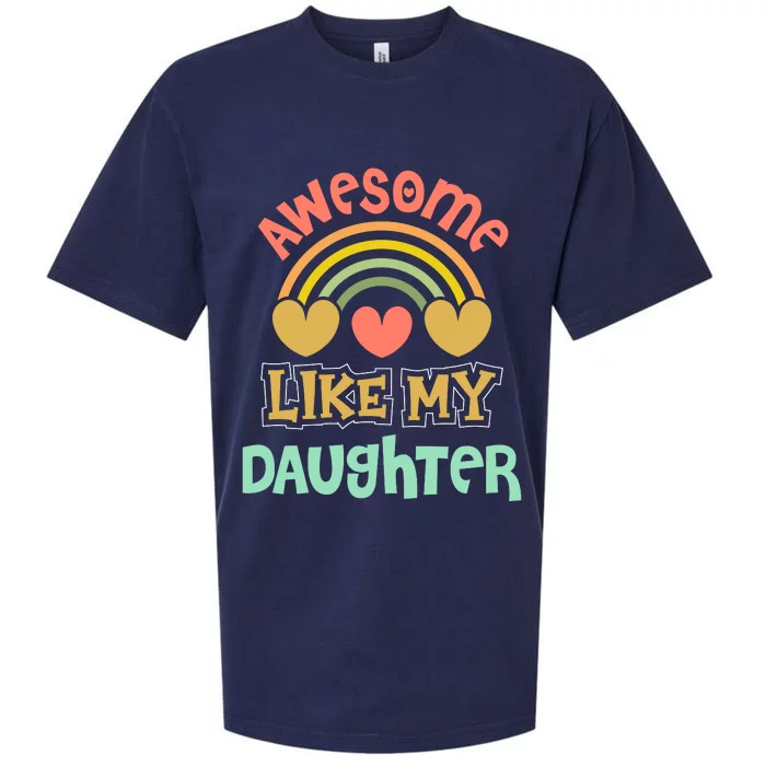 Awesome Like My Daughter Funny Sueded Cloud Jersey T-Shirt