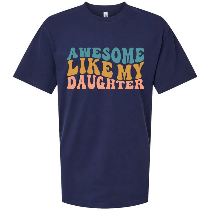 Awesome Like My Daughter Wavy Sueded Cloud Jersey T-Shirt