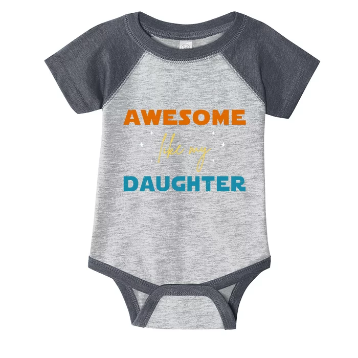 Awesome Like My Daughter Cute Gift Infant Baby Jersey Bodysuit