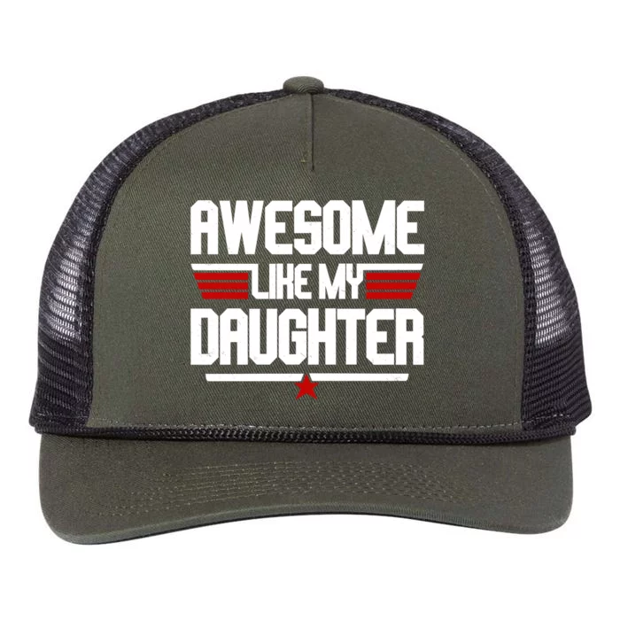 Awesome Like My Daughter Funny Gift Retro Rope Trucker Hat Cap