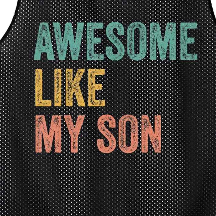 Awesome Like My Son Mom And Dad Mesh Reversible Basketball Jersey Tank