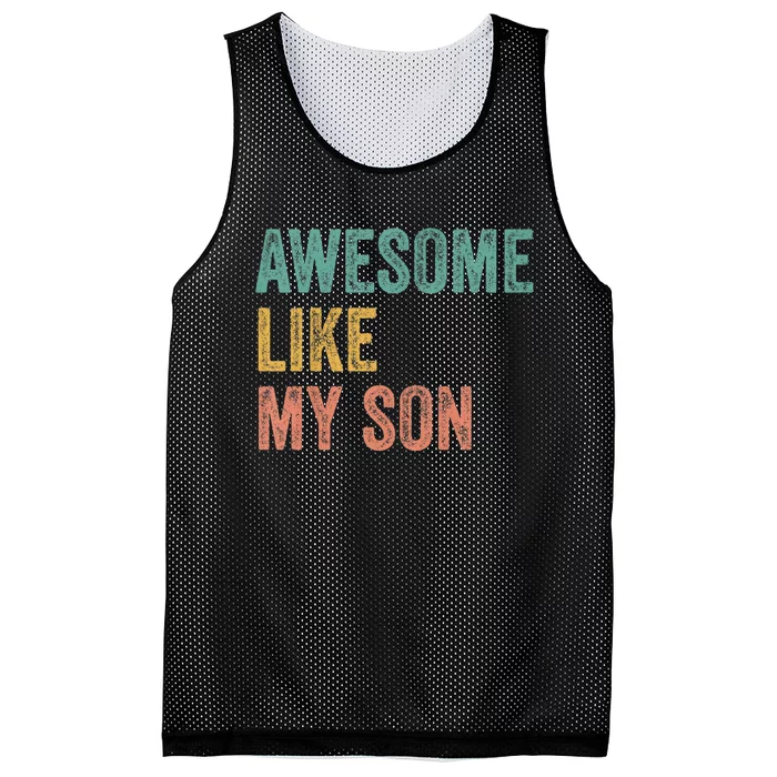 Awesome Like My Son Mom And Dad Mesh Reversible Basketball Jersey Tank