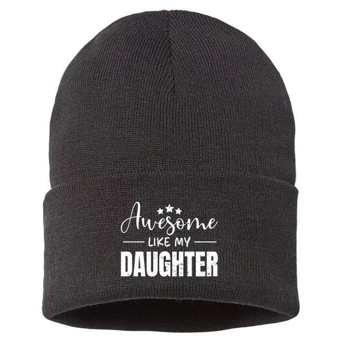 Awesome Like My Daughter Old Black Sustainable Knit Beanie