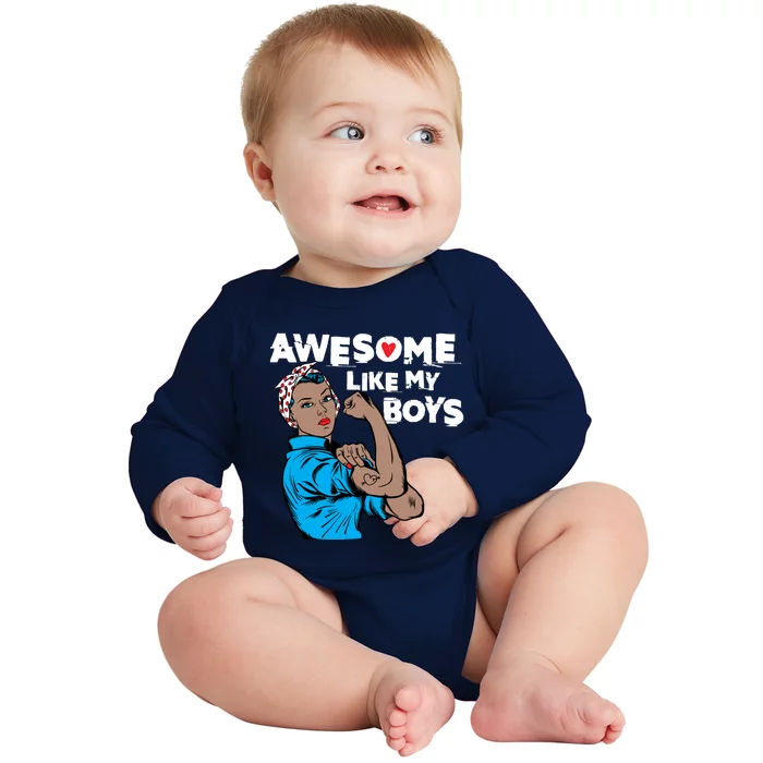 Awesome Like My Funny Saying For Cool Mother Mom Gift Baby Long Sleeve Bodysuit