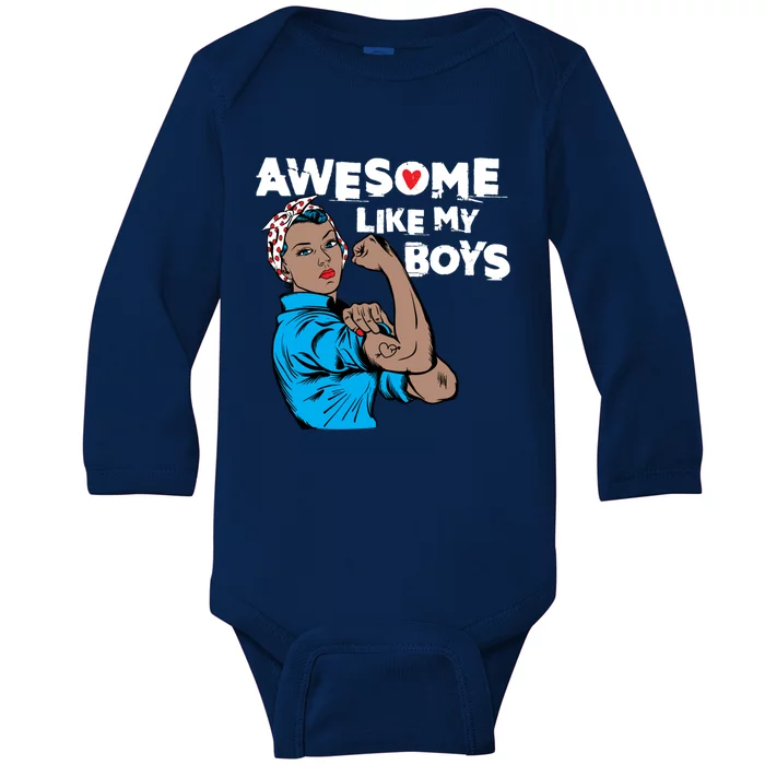 Awesome Like My Funny Saying For Cool Mother Mom Gift Baby Long Sleeve Bodysuit