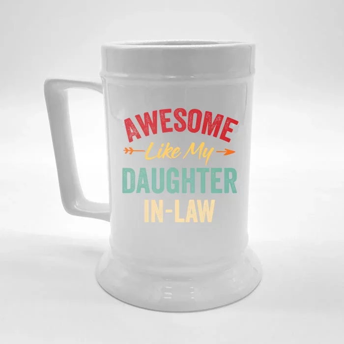 Awesome Like My Daughter In Law Family Lovers Front & Back Beer Stein