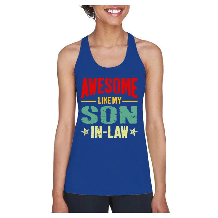 Awesome Like My Soninlaw Funny Mom Dad Joke Cool Gift Women's Racerback Tank