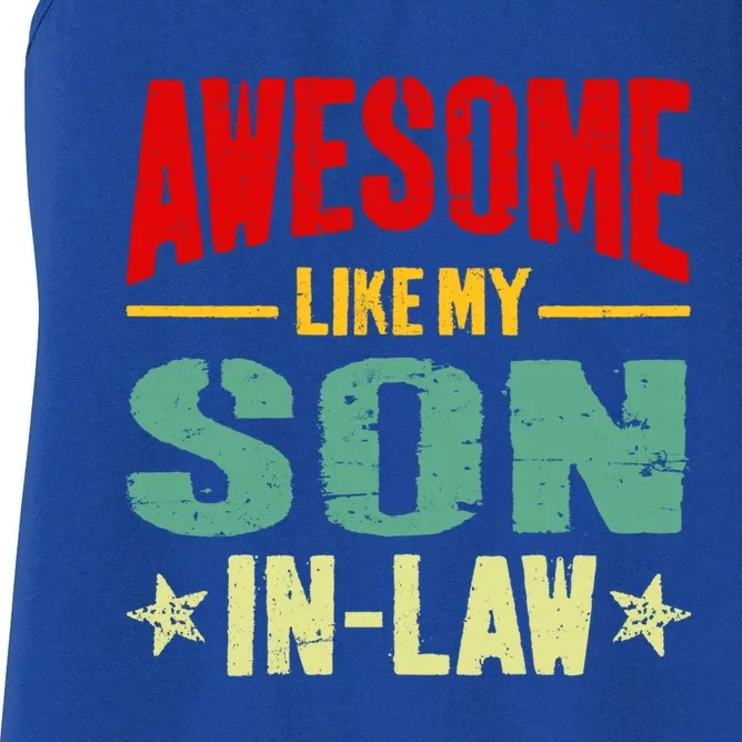 Awesome Like My Soninlaw Funny Mom Dad Joke Cool Gift Women's Racerback Tank