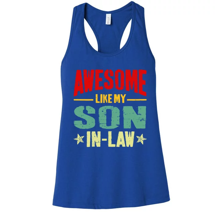 Awesome Like My Soninlaw Funny Mom Dad Joke Cool Gift Women's Racerback Tank