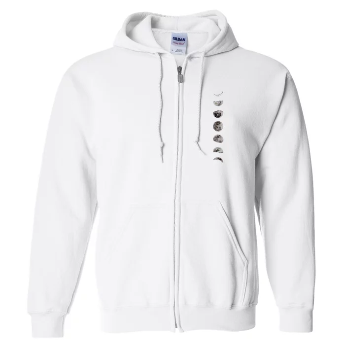 Awesome Luna Moon Phases Women Sizes Full Zip Hoodie