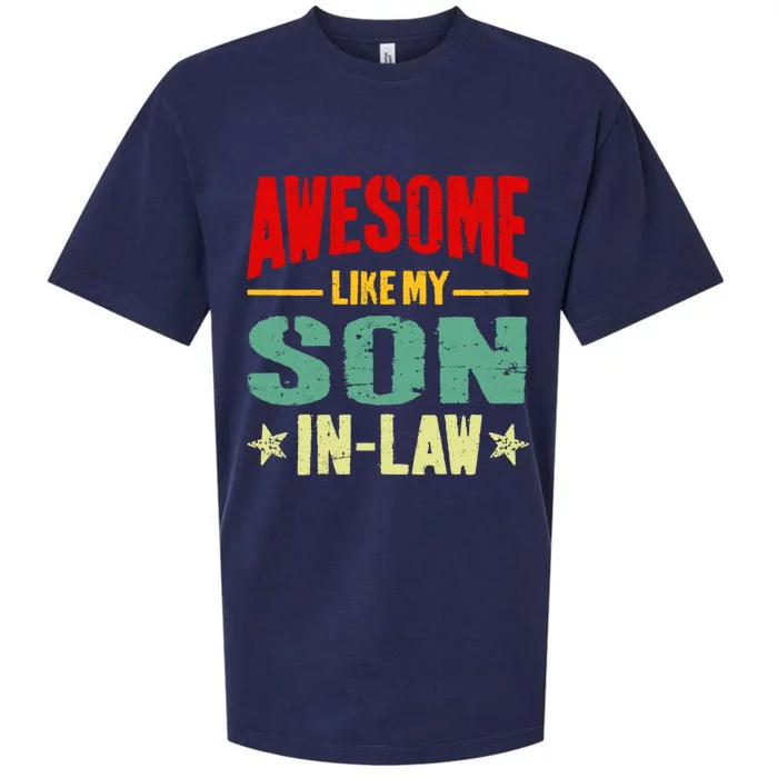 Awesome Like My Soninlaw Funny Mom Dad Joke Gift Sueded Cloud Jersey T-Shirt