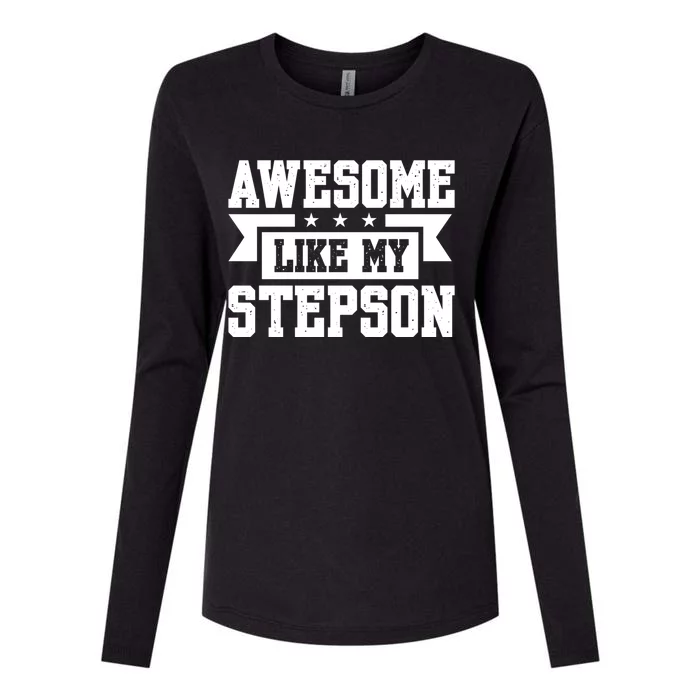 Awesome Like My Stepson Bonus Dad Meaningful Gift Womens Cotton Relaxed Long Sleeve T-Shirt