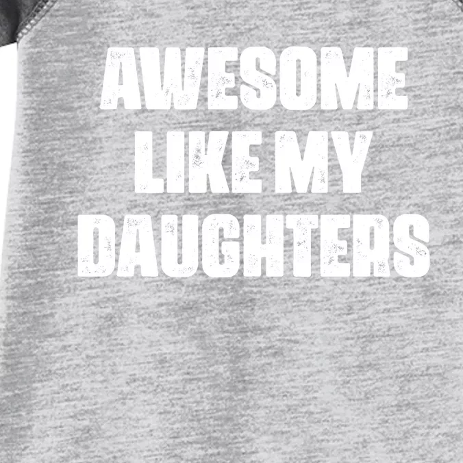 Awesome Like My Daughters Mother's Day Father's Day Mom Girl Dad Infant Baby Jersey Bodysuit