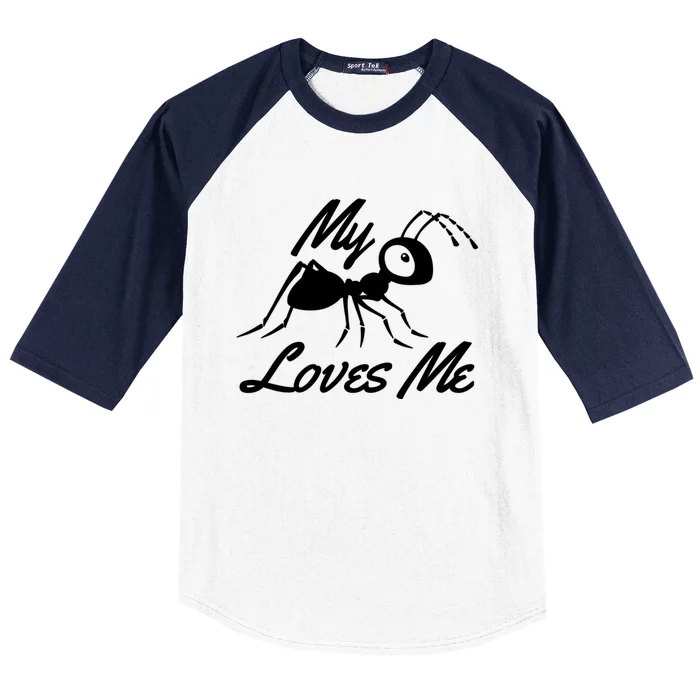 Ant Lovers My Aunt Loves Me For Nephew Niece Gift Funny Cute Gift Baseball Sleeve Shirt