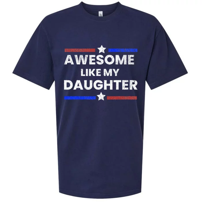 Awesome Like My Daughter Fathers Day 2024 Sueded Cloud Jersey T-Shirt