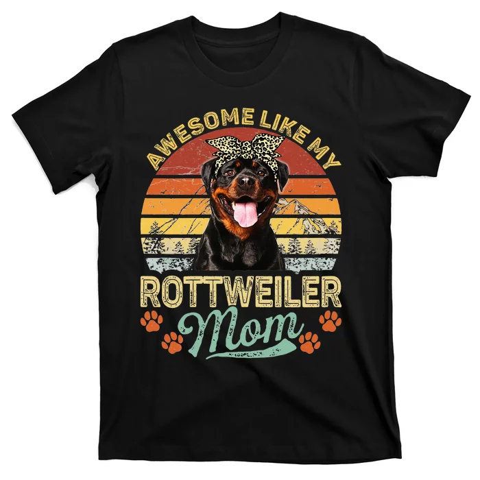 Awesome Like My Rottweiler Mom Dog Vintage T-Shirt