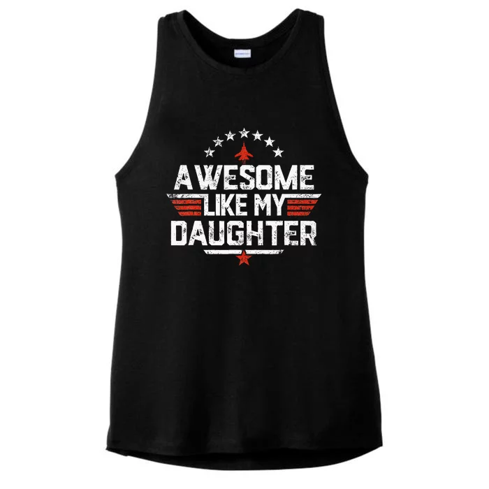 Awesome Like My Daughter Gifts Father Ladies Tri-Blend Wicking Tank