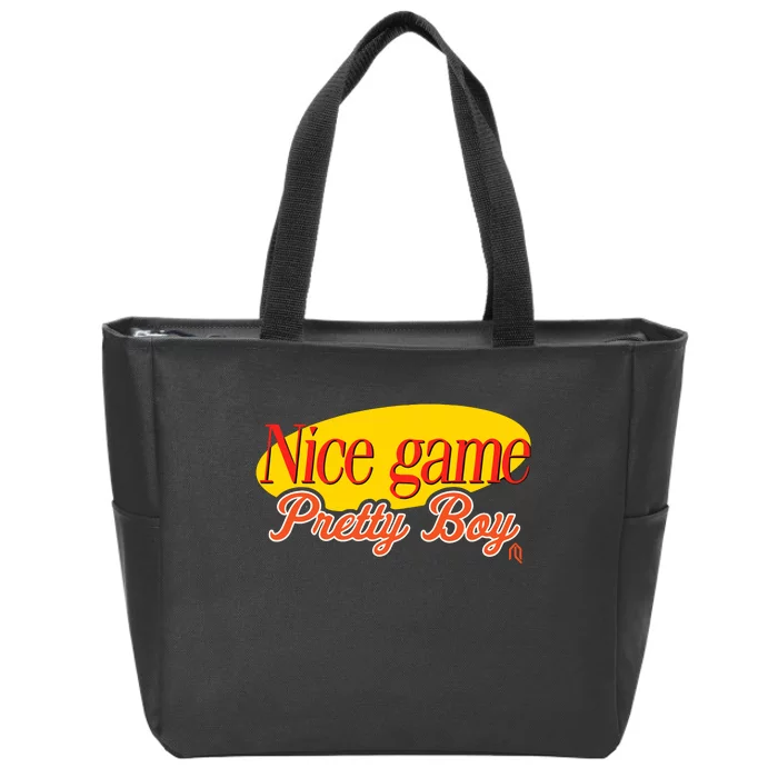 Athlete Logos Nice Game Pretty Zip Tote Bag