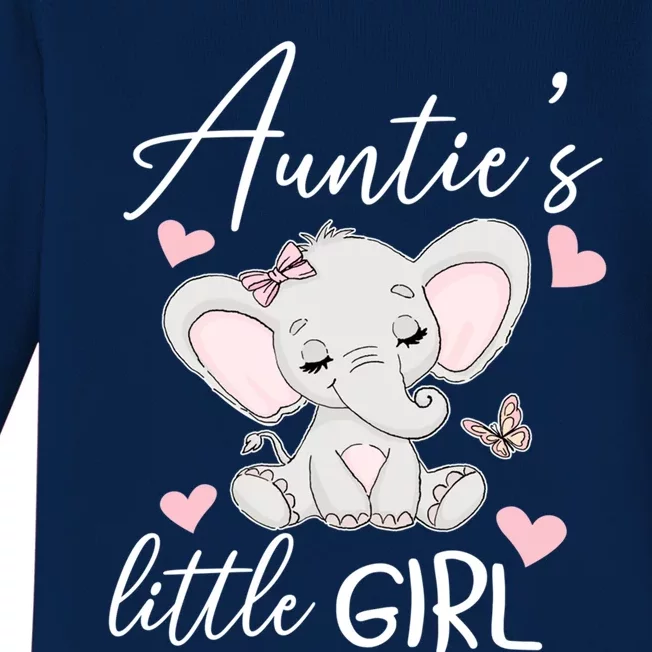 Aunties Little Niece From Aunt To Niece Gift Baby Long Sleeve Bodysuit